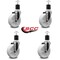 Service Caster 5'' Nylon Wheel Swivel 1-7/8'' Expanding Stem Caster Set, 4PK SCC-EX20S514-NYS-178-4 - alternate 4